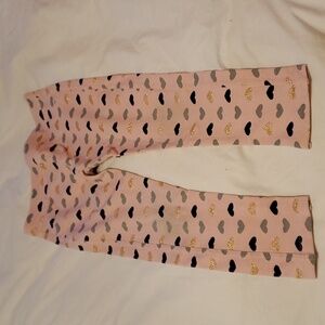 Girls 5t Glitter Heart Heavy Leggings